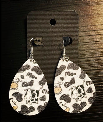 Stylish & Fun Cow Print Earrings