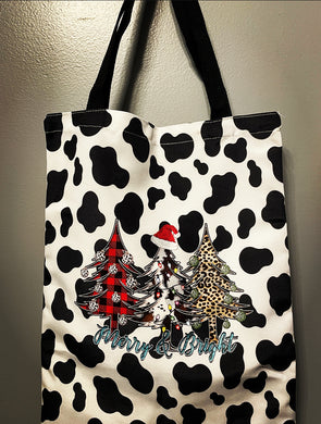 Cow Print Christmas Bag