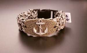 "The Captain" Anchor Cuff Polycord Bracelet