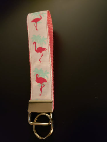 Pink Flamingo Key Fob