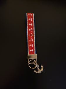Red, Sparkly & Blue Anchor Key Fob "New Item"