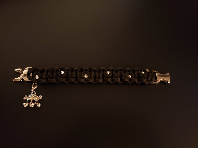 Pirates Skull Charm Crystal Bracelet