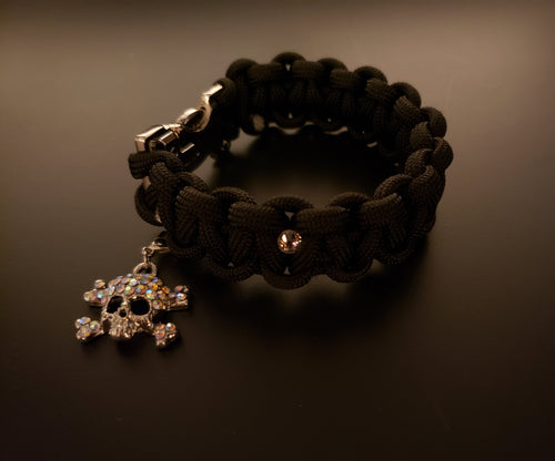 Pirates Skull Charm Crystal Bracelet