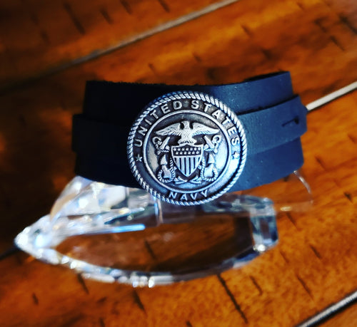 Navy Shield Bracelet