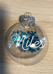 Personalized filled ornaments